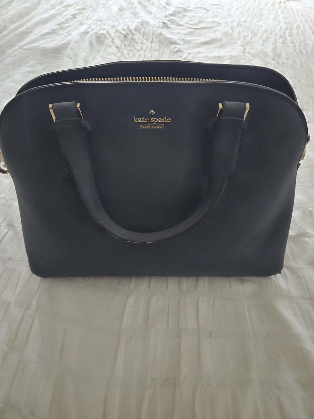 kate spade New York Navy Saffiano Dome Satchel